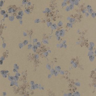   Rasch Emilia 501568  Natur virágos varázslatos kézzel festett virágok bronz aranybarna antracit fémes hatás tapéta