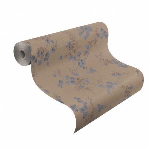 Rasch Emilia 501568  Natur virágos varázslatos kézzel festett virágok bronz aranybarna antracit fémes hatás tapéta