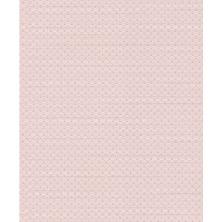Elegáns apró rombuszminta finom rajzolattal pasztell rózsaszín csillogó ezüst kemelés tapéta