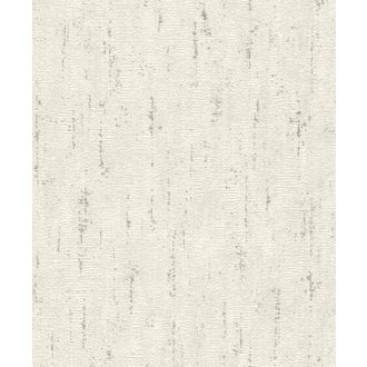   Loft hangulatú texturált vakolatminta krémszürke fémes ezüst kiemelés tapéta