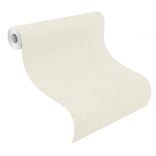 Természetes durva textilstruktúra egyszínű világos szürkésbézs fényes ezüst kiemelés tapéta