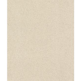   Természetes durva textilstruktúra egyszínű bézs tónusok fényes ezüst kiemelés tapéta