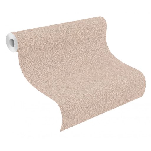 Természetes durva textilstruktúra egyszínű antik rózsaszín fényes ezüst kiemelés tapéta