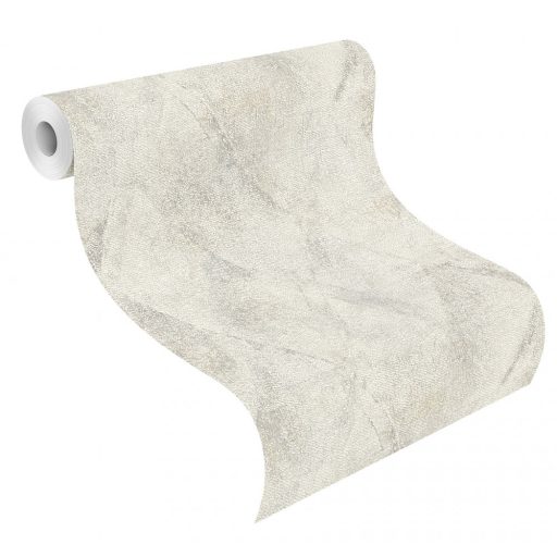 Geometrikus Vintage rombuszminta durva textil háttéren szürkésfehér kékesszürke ezüst kiemelés tapéta