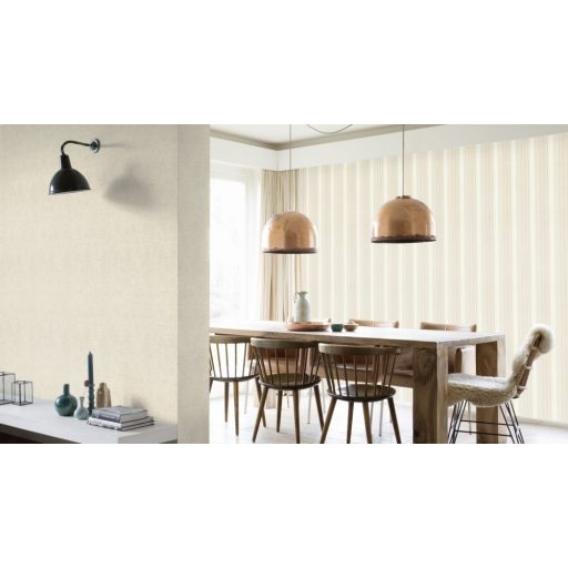 Természetes bézs és szürkésbézs árnyalatú textilhatású design enyhe ezüst kiemelés tapéta