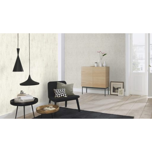 Természetes szürke és világosszürke árnyalatú textilhatású design enyhe ezüst kiemelés tapéta