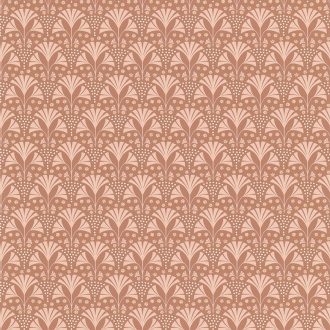   Lutece Jardin d'Eden 51200503 PALMAROSA TERRACOTTA Art Deco Grafikus apró stilizált pálmák terrakotta árnyalatok tapéta