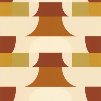   Lutece California Nostalgie 51201007 DECO 70's BEIGE Avantgarde retrominta a 70-es évekből krém bézs sárga zöld narancs terrakotta tapéta