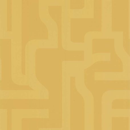Lutece California Nostalgie 51201102 GEOMETRIQUE JAUNE Geometrikus nagyformátumú labirintus minta sárga árnyalatok tapéta