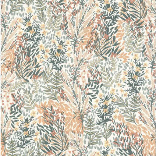 Lutece Jardin d'Eden 51202603 JARDIN FLEURI VERT et ROSE Natur színpompás virágoskert bézs zöld rosé fehér tapéta