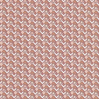   Lutece Jardin d'Eden 51202910 LOSANGE RETRO Geometrikus Retro változatos apró rombuszok mályva bézs barna fehér tapéta