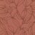 Ágak levelek sziluettje grafikus minta terrakotta barna tapéta