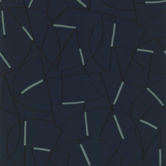 Absztrakt vonalas rajz sötétkék zöld tapéta