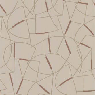 Absztrakt vonalas rajz bézs barna arany tapéta