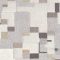 Kézműves művészet és modern absztrakció - patchwork falikárpit minta gyapjúfehér szürke taupe grafit és bézs tónus tapéta