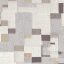 Kézműves művészet és modern absztrakció - patchwork falikárpit minta gyapjúfehér szürke taupe grafit és bézs tónus tapéta