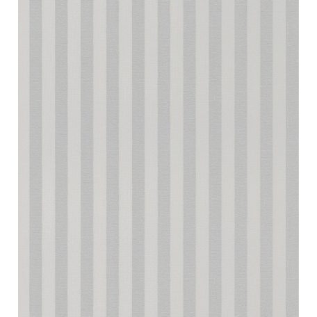 Csillogó hatású nemes dekoráció klasszikus csíkos minta krémfehér ezüstszürke tapéta