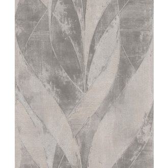   Rasch Concrete 520040 Natur Összefonódó grafikai (levél) minta extravagáns struktúra szürke/ezüstszürke ezüst finom csillogás tapéta