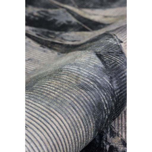 Rasch Concrete 520071 Natur Összefonódó grafikai (levél) minta extravagáns struktúra antracit szürke matt arany finom csillogás tapéta