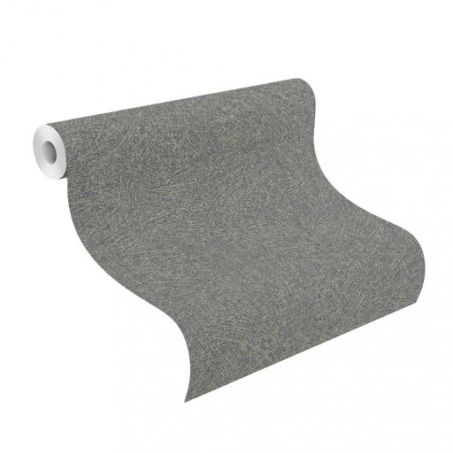 Rasch Concrete 520262 Natur Texturált művészi törléstechnika sötétkék matt arany finom csilllogás tapéta