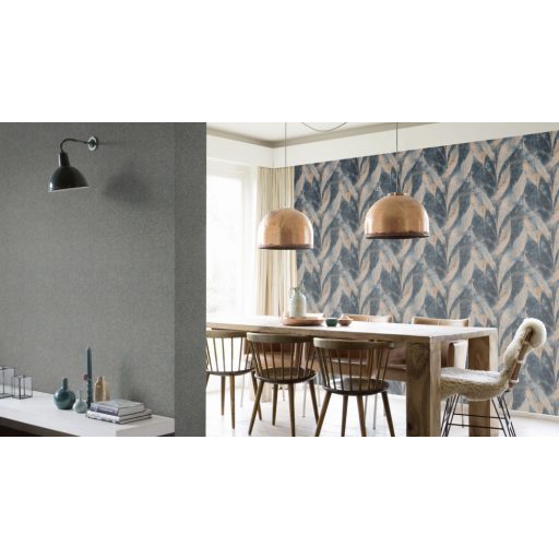 Rasch Concrete 520262 Natur Texturált művészi törléstechnika sötétkék matt arany finom csilllogás tapéta