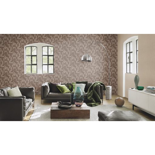 Rasch Concrete 520286 Natur Texturált művészi törléstechnika szürkés aranybarna matt arany finom csilllogás tapéta