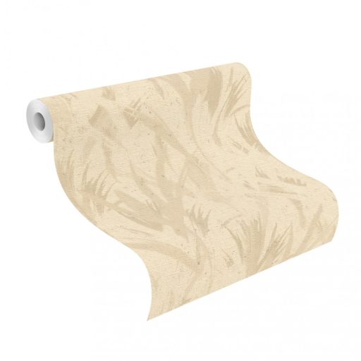 Rasch Concrete 520743 Natur Absztrakt levelek árnyjátéka beton háttéren meleg bézs világosbarna árnyalatok tapéta