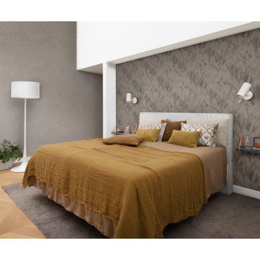 Rasch Concrete 520750 Natur Absztrakt levelek árnyjátéka beton háttéren szürke és sötétszürke árnyalatok tapéta