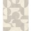 Rasch Concrete 521313 Geometrikus játékos körök retro hangulatú grafikai design krém szürkésbézs tapéta