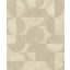 Rasch Concrete 521337 Geometrikus játékos körök retro hangulatú grafikai design bézs és világosbarna tapéta