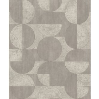   Rasch Concrete 521351 Geometrikus játékos körök retro hangulatú grafikai design szürke árnyalatok tapéta