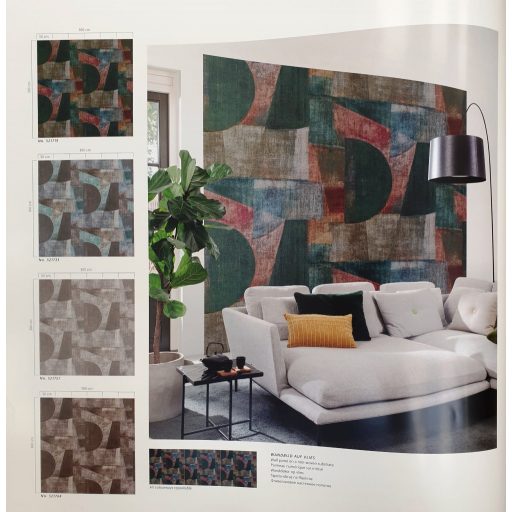 Rasch Concrete 521757 Művészi grafika beton háttéren Malewitsch orosz festő műve ihlette bézs szürke szürkésbézs falpanel