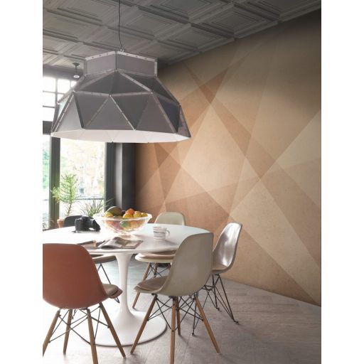 Rasch Concrete 521931 Absztrakt Átható geometrikus formák színátmenettel terrakotta árnyalatok falpanel