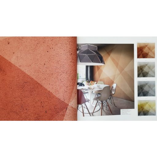 Rasch Concrete 521931 Absztrakt Átható geometrikus formák színátmenettel terrakotta árnyalatok falpanel