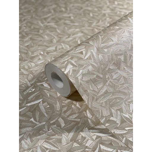 Marburg Glööckler 52505 Finoman rajzolt levélmintázat és organikus formák krém bézs és bézsarany tónus fémes hatás tapéta