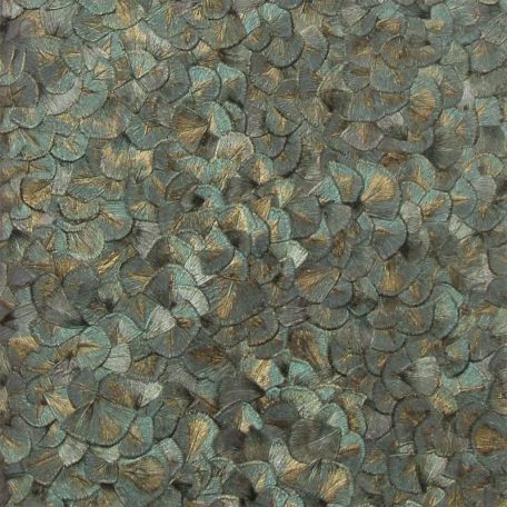 Marburg Glööckler 52555 Igazi ékszerdoboz! Finom levelek természetes ritmusban meleg szürke hűvös kék és arany tónus tapéta