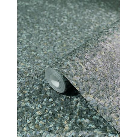 Marburg Glööckler 52555 Igazi ékszerdoboz! Finom levelek természetes ritmusban meleg szürke hűvös kék és arany tónus tapéta