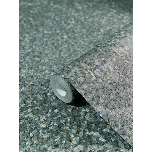 Marburg Glööckler 52555 Igazi ékszerdoboz! Finom levelek természetes ritmusban meleg szürke hűvös kék és arany tónus tapéta