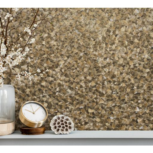 Marburg Glööckler 52556 Igazi ékszerdoboz! Finom levelek természetes ritmusban meleg barna aranybarna és bronz tónus tapéta