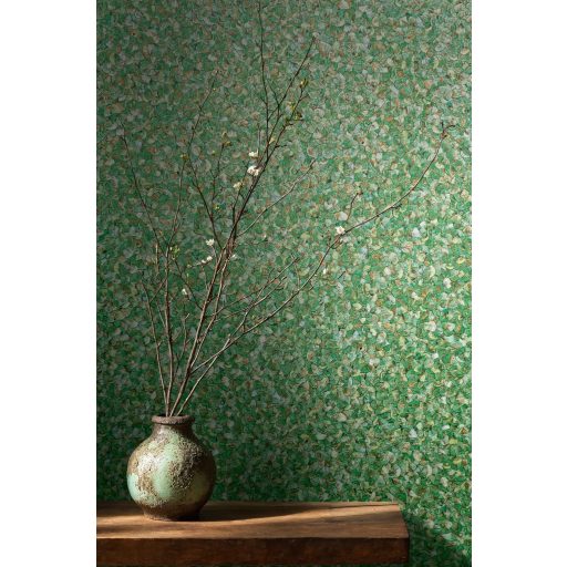 Marburg Glööckler 52559 Igazi ékszerdoboz! Finom levelek természetes ritmusban smarasgdzöld vibráló zöld és arany tónus tapéta