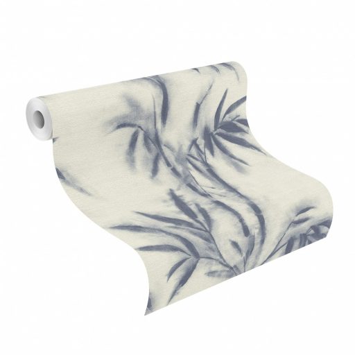 Rasch Mandalay 529104 bambusz krémfehér sötétkék tapéta