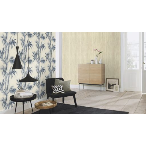 Rasch Mandalay 529104 bambusz krémfehér sötétkék tapéta