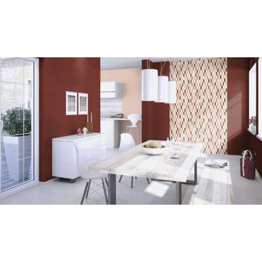 Rasch Most Fabulous 531039 Grafikus geometrikus rombuszok krém korallpiros rózsaszín barna tapéta