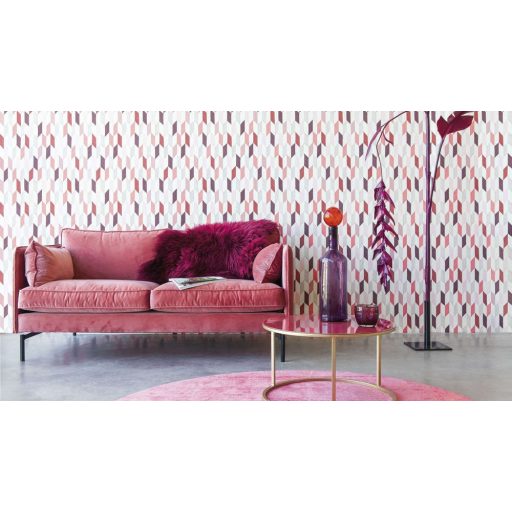 Rasch Most Fabulous 531039 Grafikus geometrikus rombuszok krém korallpiros rózsaszín barna tapéta