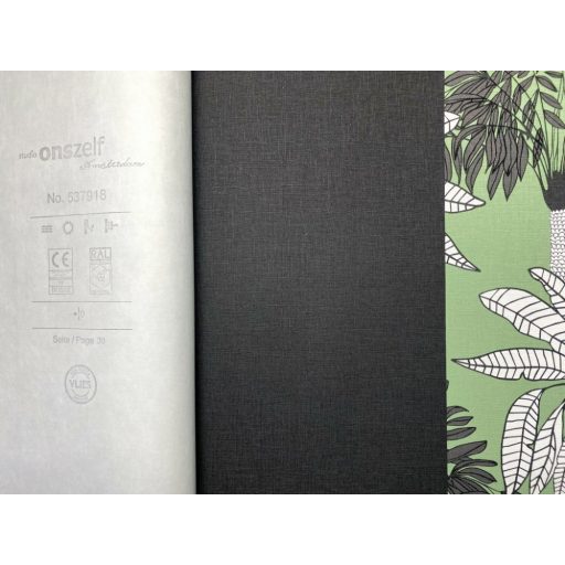 Rasch Amazing/Most FabulousClub Botanique/SALSA 531398  egyszínű strukturált textil fekete tapéta