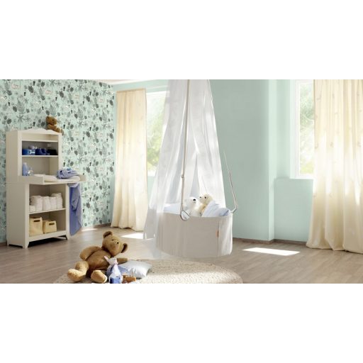 Rasch Bambino XVIII/Club Botanique 531428 texturált egyszínű pasztel kék tapéta
