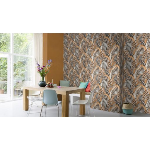 Rasch Amazing/SALSA 531466 Natur Egyszínű természetes textilstruktúra konyakszín tapéta