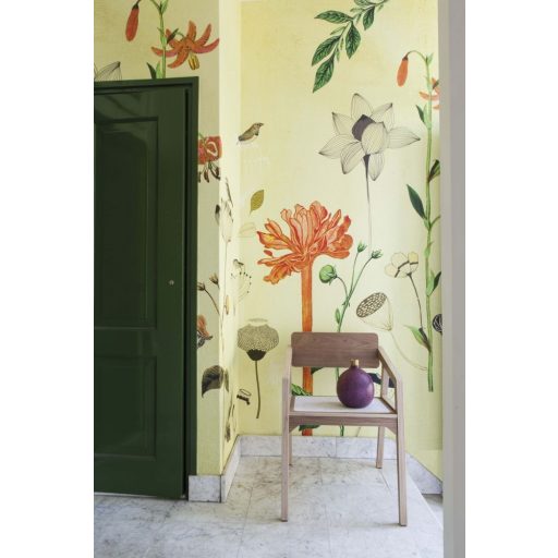 Rasch Most Fabulous 532036 természeti kép virágok madarak sárga szines falpanel