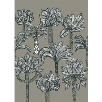   Rasch Most Fabulous 532050 natur organikus pálmák szürke fehér fekete falpanel