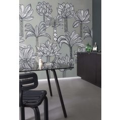   Rasch Most Fabulous 532050 natur organikus pálmák szürke fehér fekete falpanel